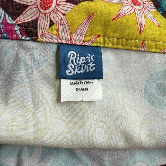 Rip Skirt Women Hawaii Patchwork Wrap Skirt Travel Summer Multicolor Size XL - Picture 6 of 9